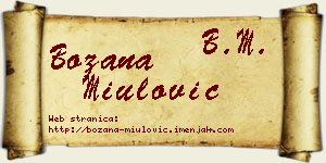 Božana Miulović vizit kartica